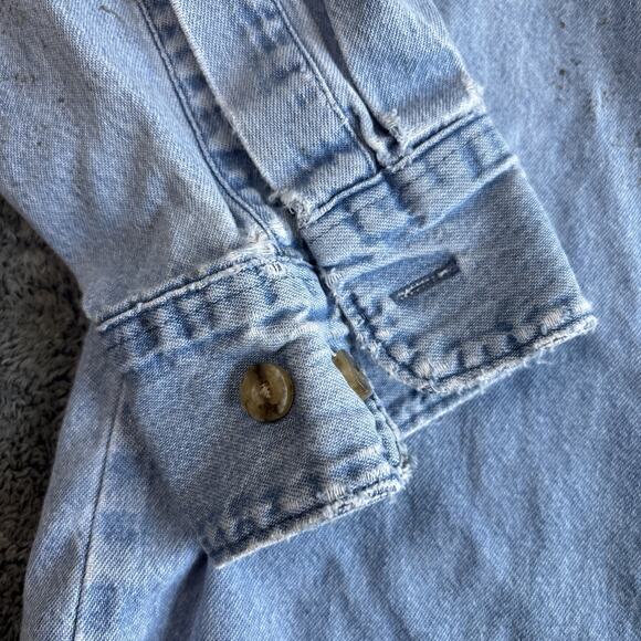 Dickies Light Blue Casual Button Down Shirt - Picture 9 of 15